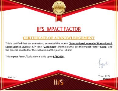 International Journal of Humanities & Social Science Studies (IJHSSS ...